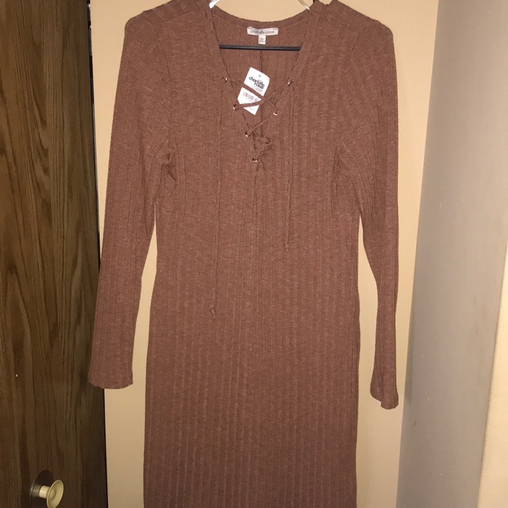 Charlotte Russe Burnt Auburn Sweater Dress
